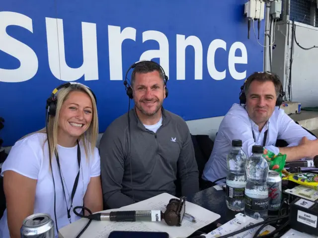 BBC 5 live commentary team at Saracens