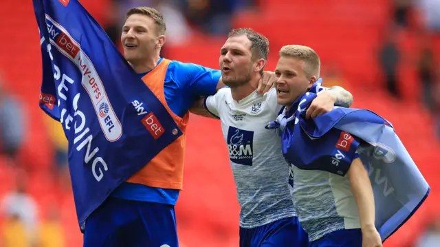 Tranmere players celebrate