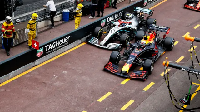 Bottas and Verstappen