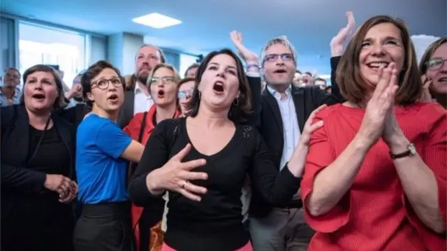 Germany's Green Party doubled its share of the vote