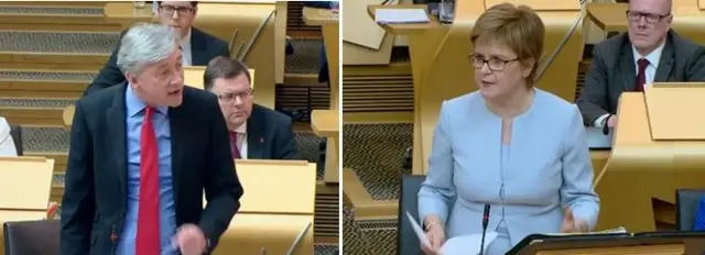 Leonard and Sturgeon at FMQs