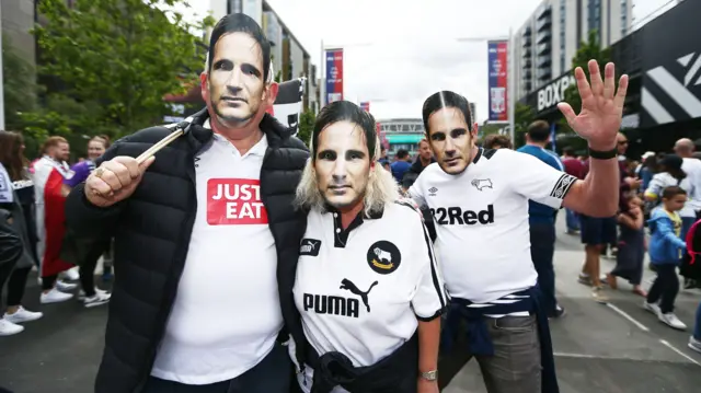 Fans in Lampard masks