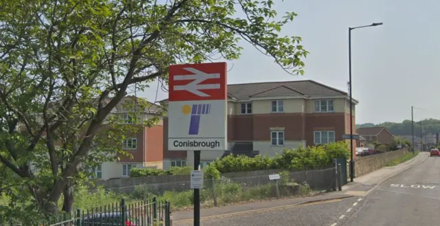 Conisbrough station sign