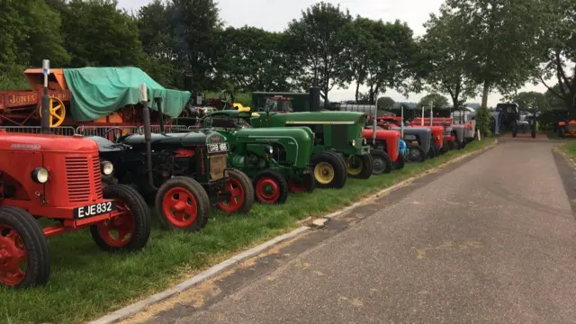 Vintage tractors at the showground today