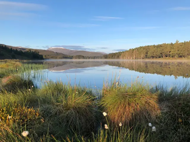 Blue sky and lake
