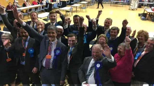 Tory councillors celebrate