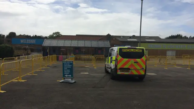 A police car at Lightwater Valley