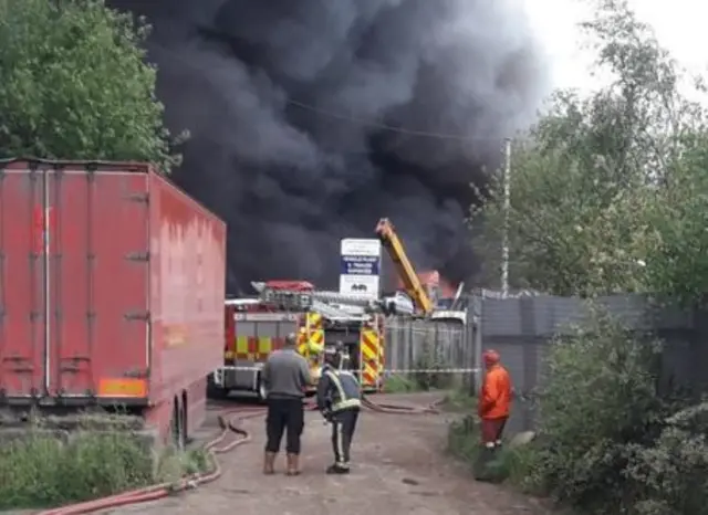 Large smoke plume