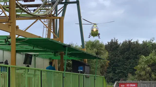 The helicopter and ride