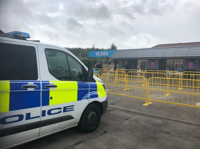 Police vehicle at Lightwater Valley