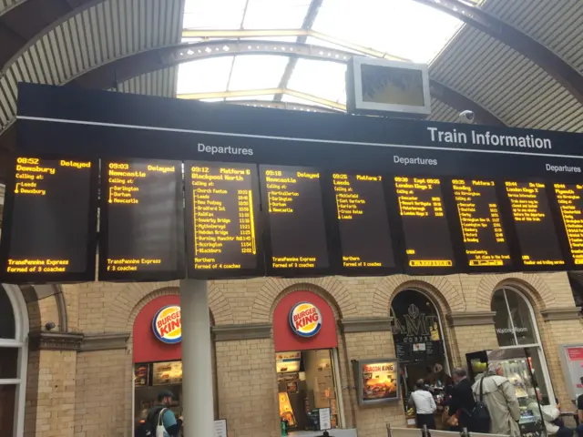 York departure board