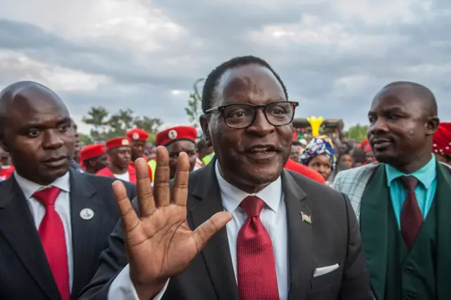 Leader of the Malawi Congress Party (MCP), the main Malawi opposition party, Lazarus Chakwera