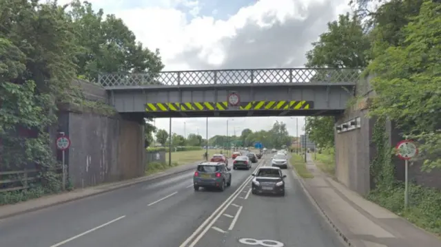 A bridge over the road