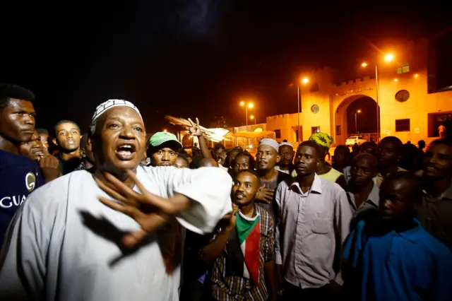 Protesters in Khartoum