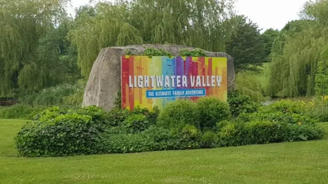 A sign at Lightwater Valley