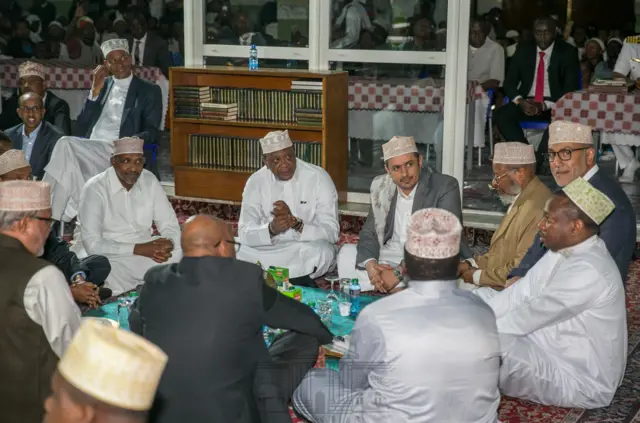 President Kenyatta breaking the fast