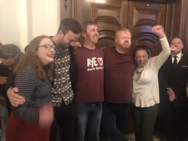 The Green Party's four winning candidates with party leader Clare Bailey