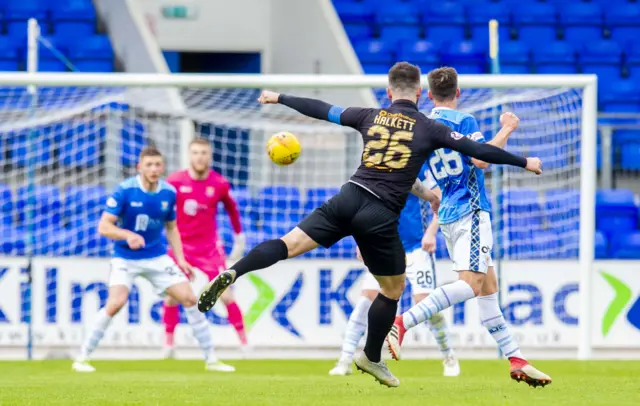 Craig Halkett hammered in a spectacular strike from a long way out