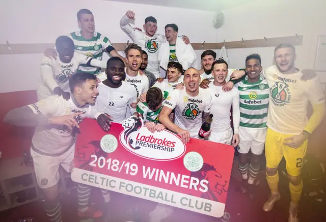 Celtic celebrate title win