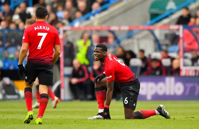 Alexis Sanchez and Paul Pogba wearing gloves