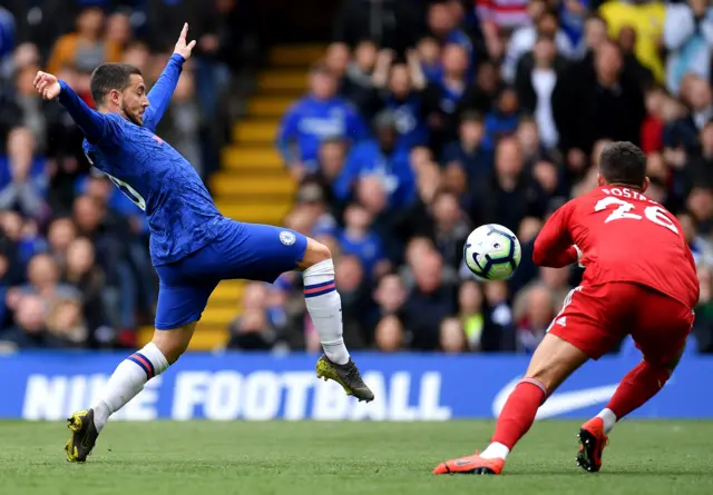 Eden Hazard and Ben Foster