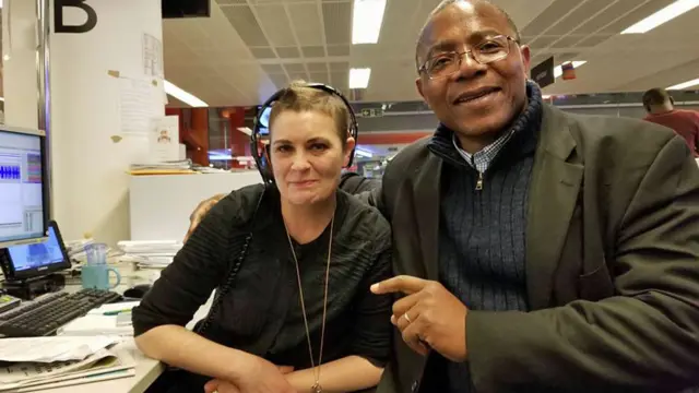 Maura Cullen with Ben Dotsei Malor in 2018