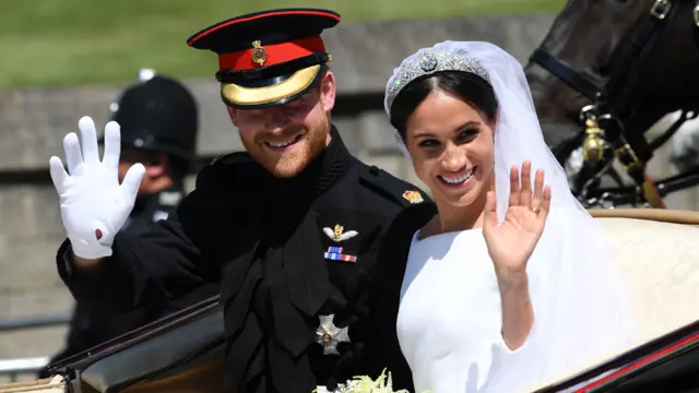 The duke and duchess on their wedding day