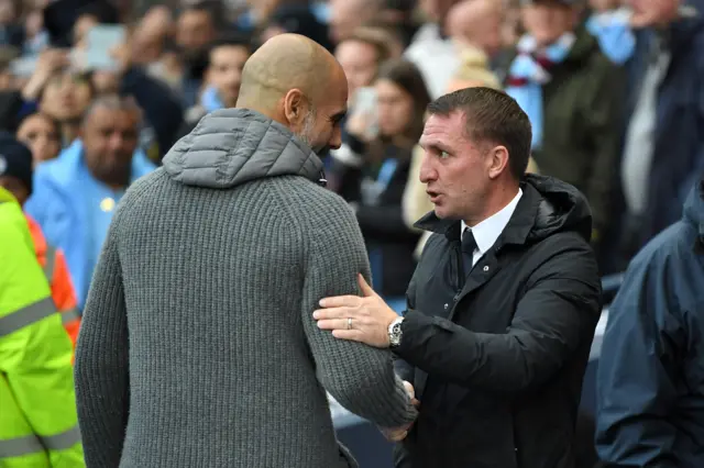 Pep Guardiola  and Brendan Rodgers