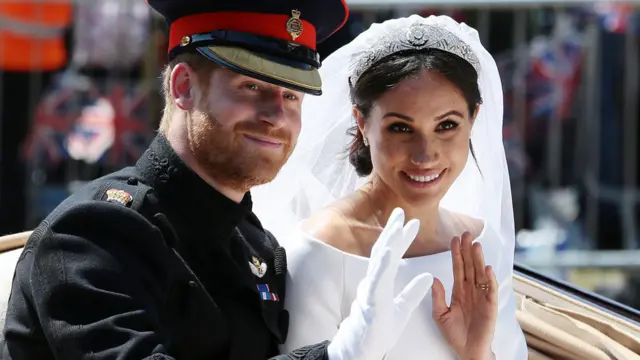 The duke and duchess on their wedding day