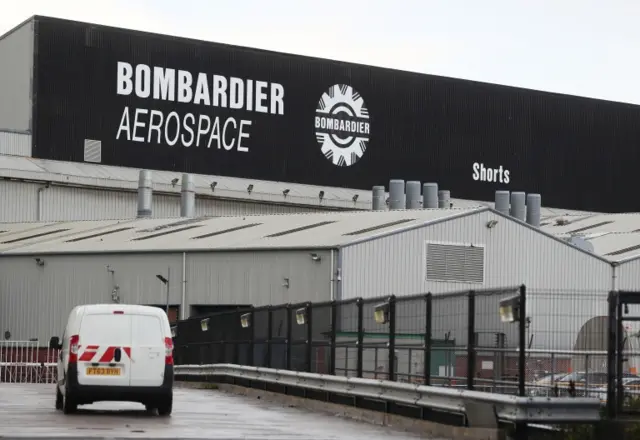 Bombardier factory in Belfast