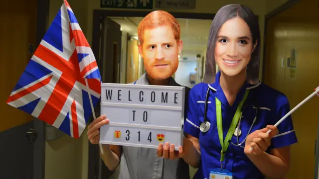 Maternity ward staff in masks