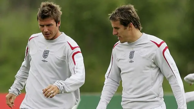 David Beckham and Phil Neville