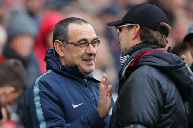 Maurizio Sarri and Jurgen Klopp