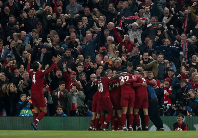 Liverpool team celebrate