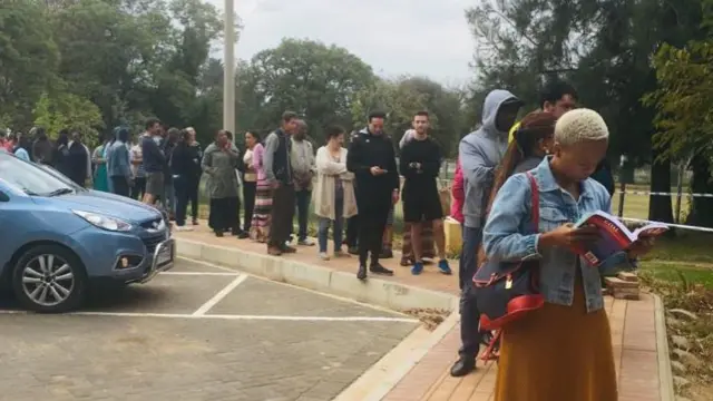 People voting in Norwood in Johannesburg, South Africa