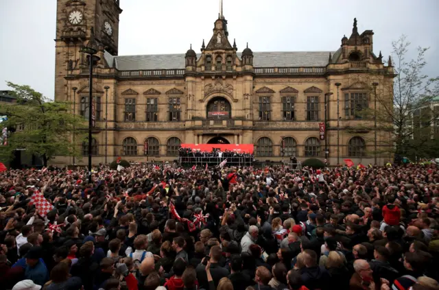 Sheffield United promotion parade