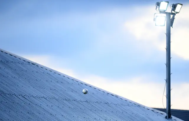 Ball on roof