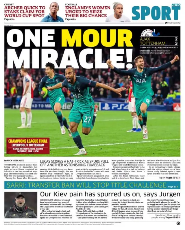 Thursday's Metro