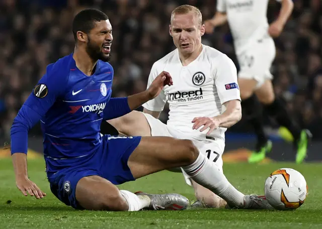 Ruben Loftus-Cheek in pain