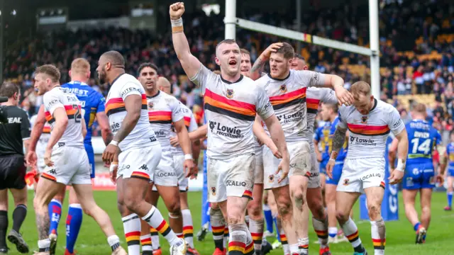 Bradford celebrate against Leeds