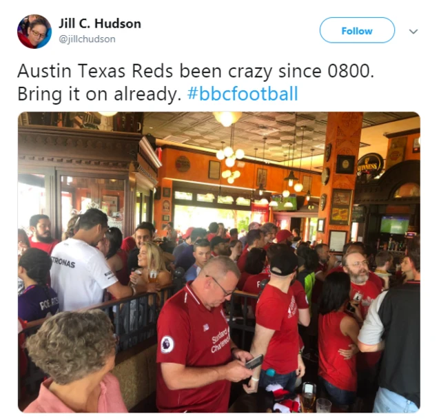 Jill Hudson tweets: Austin Texas Reds been crazy since 0800. Bring it on already.