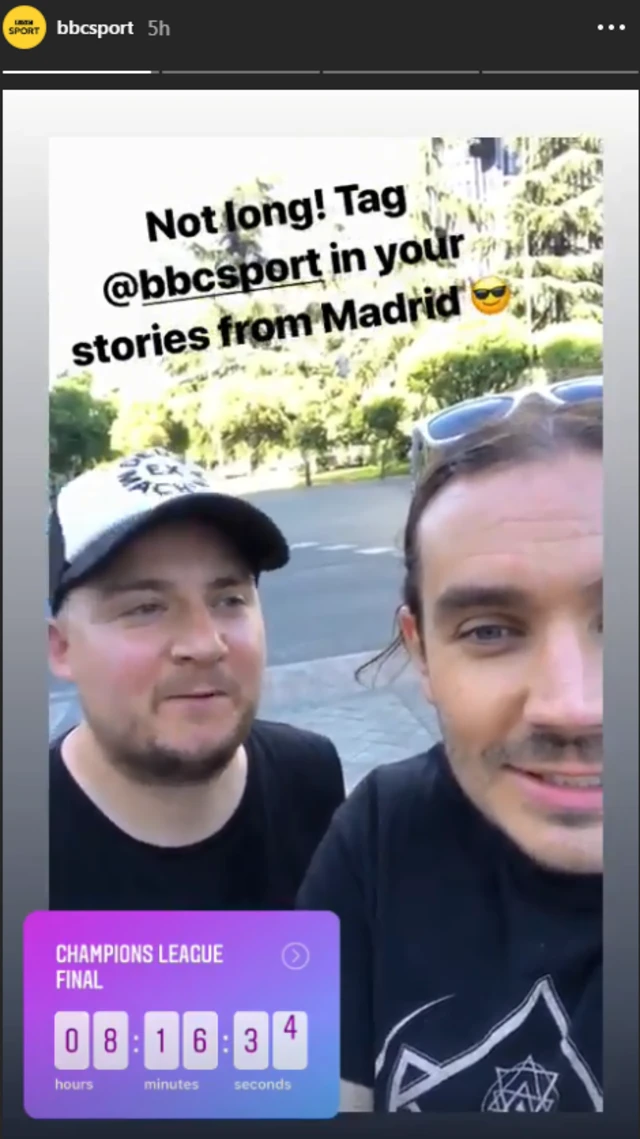 Tottenham fans explain their route to Madrid on bbc sport instagram