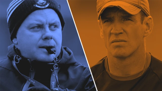 Cavan manager Mickey Graham and Armagh boss Kieran McGeeney