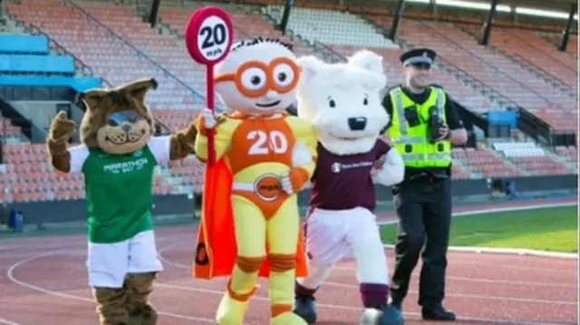 CITY OF EDINBURGH COUNCIL 20mph mascots