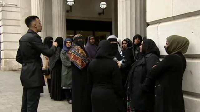 Protesters outside High Court in Birmingham