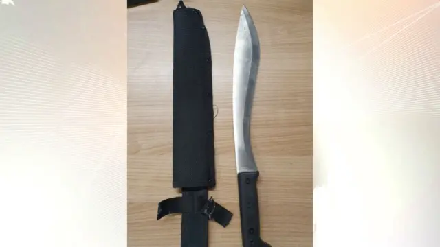 Knife found by police