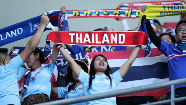 Thailand fans show their support