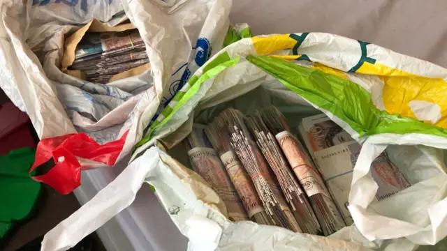 Cash seized by police