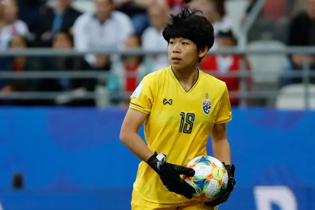 Thailand goalkeeper Sukanya Chor Charoenying