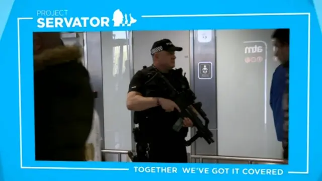 Armed police officer